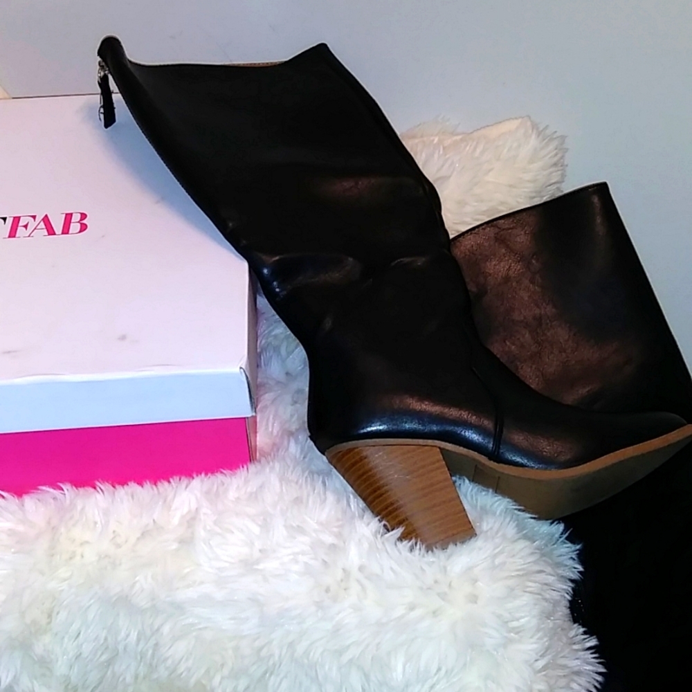 🌈Black Melita Knee High Boots Size 8W EUC🌈 - Picture 11 of 16